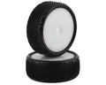 JConcepts Pin Swag 2.2" Pre-Mounted 4WD Front Buggy Carpet Tires (White) (2) w/12mm Hex (Pink)  3182-101011