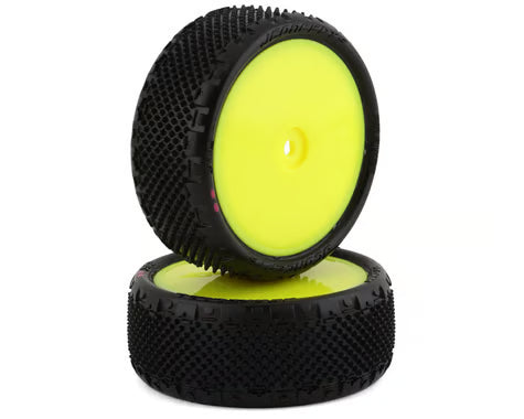JConcepts Pin Swag 2.2" Pre-Mounted 4WD Front Buggy Carpet Tires (Yellow) (2) w/12mm hex (Pink)JCO3182-201011
