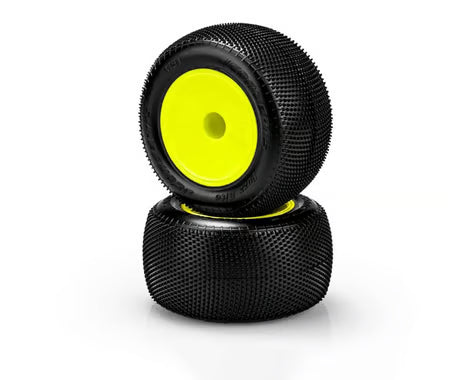 JConcepts Fuzz Bite 2.2" Pre-Mounted Stadium Truck Tires (Yellow) (2) (Pink) w/12mm Hex  JCO3191-201091