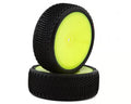 JConcepts Fuzz Bite LP Wide 2.2" Pre-Mounted 2WD Front Buggy Carpet Tires (Pink) (Yellow) (2) w/12mm Hex  JCO4061-201011